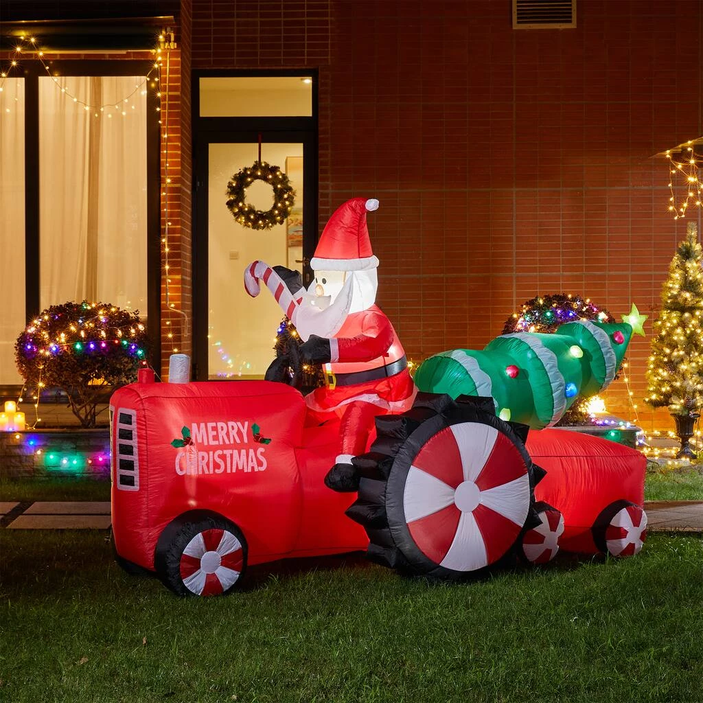Buy π₯ Glitzhome® 11ft. Inflatable Santa on Tractor With Lights π₯ 4 Buy π₯ Glitzhome® 11ft. Inflatable Santa on Tractor With Lights π₯ - Image 2