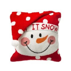 Outlet π― Glitzhome® Hooked 3D Snowman Pillow Set β€οΈ