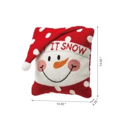 Outlet 💯 Glitzhome® Hooked 3D Snowman Pillow Set ❤️ -Glitzhome Sales D479531S 6