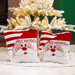 Brand new 🛒 Glitzhome® Hooked 3D Santa Pillow Set 😉 -Glitzhome Sales D479532S 2