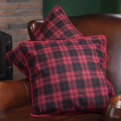 Best reviews of 🔔 Glitzhome® Farmhouse Red & Black Plaid Pillow Cover, 2ct. 🔥 -Glitzhome Sales D479536S 3