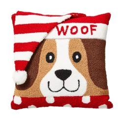 Outlet π Glitzhome® Hooked 3D Woof Throw Pillow βοΈ
