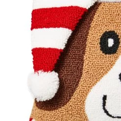 Outlet 😉 Glitzhome® Hooked 3D Woof Throw Pillow ✔️ -Glitzhome Sales D479537S 5