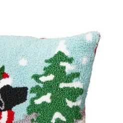 Hot Sale ✔️ Glitzhome® Hooked 🎁 Christmas 🦮 Dog Throw Pillow 💯 -Glitzhome Sales D479541S 6
