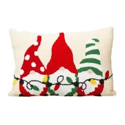 Best deal ✔️ Glitzhome® Hooked ❄ Christmas Gnomes Throw Pillow ✔️