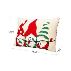 Best deal ✔️ Glitzhome® Hooked ❄ Christmas Gnomes Throw Pillow ✔️ -Glitzhome Sales D479542S 4