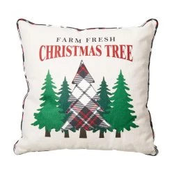 Promo π Glitzhome® Farm Fresh Heavy Cotton π Christmas Tree Throw Pillow π
