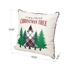Promo 🛒 Glitzhome® Farm Fresh Heavy Cotton 🎄 Christmas Tree Throw Pillow 🎉 -Glitzhome Sales D479543S 4