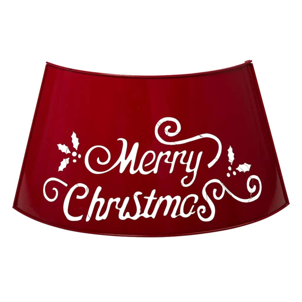 Hot Sale π Glitzhome® Red 26" LED Merry β Christmas Cutout Metal Tree Collar π 7 Hot Sale π Glitzhome® Red 26" LED Merry β Christmas Cutout Metal Tree Collar π - Image 5
