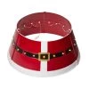 Discount 🌟 Glitzhome® Red 22" LED Metal Santa Belt Tree Collar 🎁 -Glitzhome Sales D479562S 1