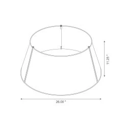 Buy 🌟 Glitzhome® Washed White 26" Woven Metal Tree Collar 🔔 -Glitzhome Sales D479567S 8