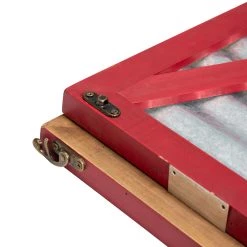 Best reviews of 🎉 Glitzhome® Silver & Red 26" Corrugated Metal & Wooden Tree Collar ❤️ -Glitzhome Sales D479569S 4