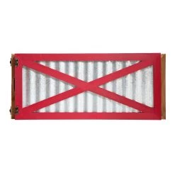 Best reviews of 🎉 Glitzhome® Silver & Red 26" Corrugated Metal & Wooden Tree Collar ❤️ -Glitzhome Sales D479569S 7