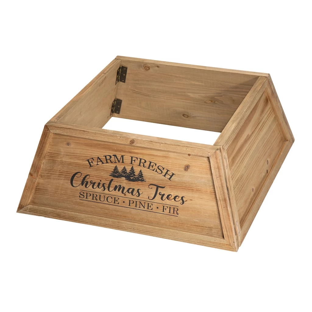 Cheap π Glitzhome® Natural 26" Farm Fresh π Christmas Trees Wooden Trapezoid Tree Collar β€οΈ 3 Cheap π Glitzhome® Natural 26" Farm Fresh π Christmas Trees Wooden Trapezoid Tree Collar β€οΈ