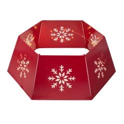 Top 10 π Glitzhome® Red 26" LED Hexagonal Snowflake Cutout Metal Tree Collar π
