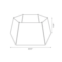 Top 10 👍 Glitzhome® Red 26" LED Hexagonal Snowflake Cutout Metal Tree Collar 🛒 -Glitzhome Sales D479571S 8