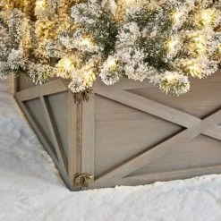 Hot Sale π₯ Glitzhome® 22" Wooden Tree Collar π 15 Hot Sale π₯ Glitzhome® 22" Wooden Tree Collar π -Glitzhome Sales D479574S 3