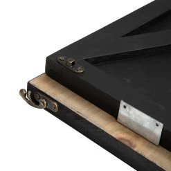 New ✔️ Glitzhome® 26" Black Wooden Tree Collar 🔥 -Glitzhome Sales D479575S 5