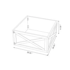 New ✔️ Glitzhome® 26" Black Wooden Tree Collar 🔥 -Glitzhome Sales D479575S 8