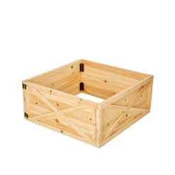 Hot Sale 𧨠Glitzhome® 26" Natural Wooden Tree Collar π₯