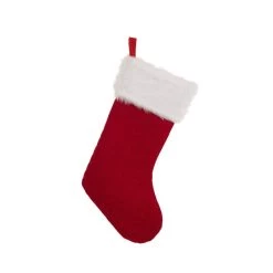 Deals 🤩 Glitzhome® 20" Red Knitted Stocking With Faux Fur Cuff, Set Of 2 🛒 -Glitzhome Sales D479579S 4
