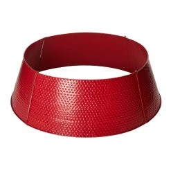 Discount 💯 Glitzhome® Red 40.5" 🔨 Hammered Metal Tree Collar ✔️