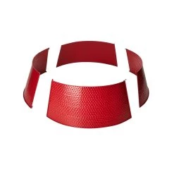 Discount 💯 Glitzhome® Red 40.5" 🔨 Hammered Metal Tree Collar ✔️ -Glitzhome Sales D479580S 4