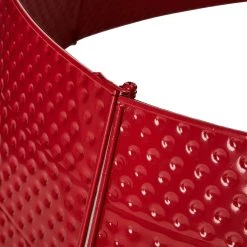 Discount 💯 Glitzhome® Red 40.5" 🔨 Hammered Metal Tree Collar ✔️ -Glitzhome Sales D479580S 5