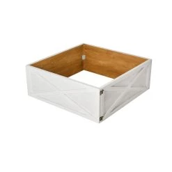 Deals 🛒 Glitzhome® 30" Washed White Wooden Tree Collar ⭐