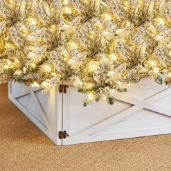 Deals π Glitzhome® 30" Washed White Wooden Tree Collar β 12 Deals π Glitzhome® 30" Washed White Wooden Tree Collar β -Glitzhome Sales D479581S 3