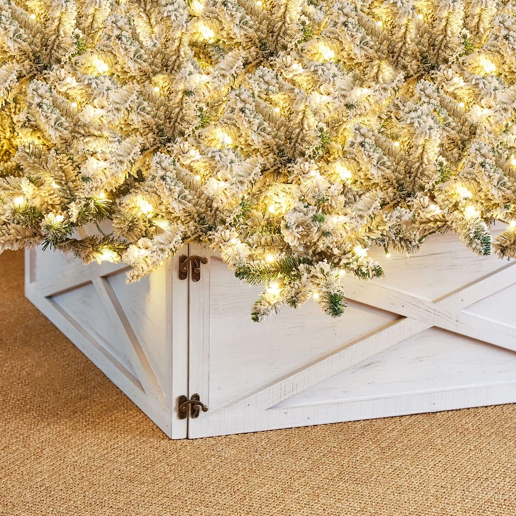 Deals π Glitzhome® 30" Washed White Wooden Tree Collar β 5 Deals π Glitzhome® 30" Washed White Wooden Tree Collar β - Image 3