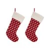 Cheapest 🧨 Glitzhome® 21" Red And White Pompom Stocking, Set Of 2 🛒 -Glitzhome Sales D479586S 1