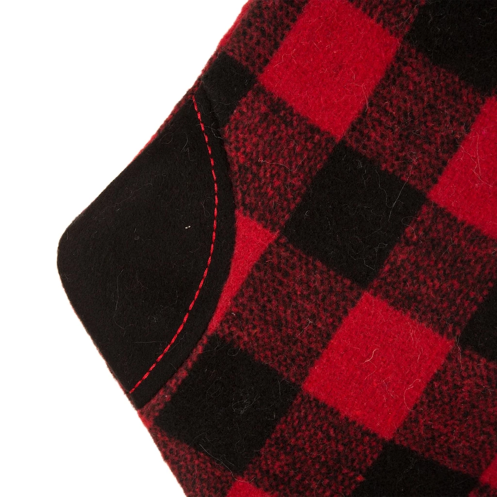 Wholesale π Glitzhome® 21" Black And Red Buffalo Plaid Pompom Stocking, Set Of 2 π 7 Wholesale π Glitzhome® 21" Black And Red Buffalo Plaid Pompom Stocking, Set Of 2 π - Image 5