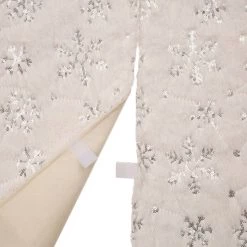 Brand new 👏 Glitzhome® White Plush Snowflake Stockings & Tree 👗 Skirt Set ❤️ -Glitzhome Sales D479597S 7