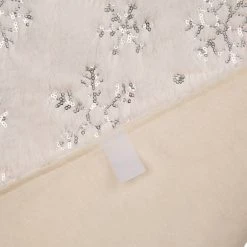 Brand new 👏 Glitzhome® White Plush Snowflake Stockings & Tree 👗 Skirt Set ❤️ -Glitzhome Sales D479597S 8