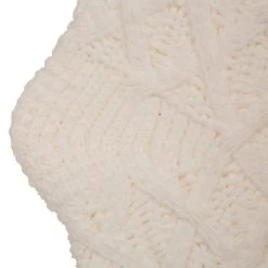 New ⭐ Glitzhome® 22" White Knitted Polyester 🔔 Christmas Stocking with Red Trim & Pom Pom, 2ct. 🎁 -Glitzhome Sales D479599S 7