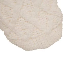 New ⭐ Glitzhome® 22" White Knitted Polyester 🔔 Christmas Stocking with Red Trim & Pom Pom, 2ct. 🎁 -Glitzhome Sales D479599S 8
