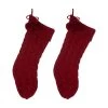 Best Sale π Glitzhome® 24" Red Knitted Polyester π Christmas Stocking with Pom Pom, 2ct. π 1 Best Sale π Glitzhome® 24" Red Knitted Polyester π Christmas Stocking with Pom Pom, 2ct. π -Glitzhome Sales D479603S 1
