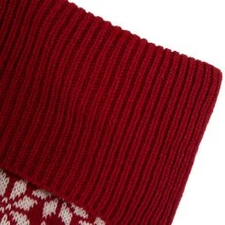 New 🧨 Glitzhome® 24" Red & White Knitted Snowflake Acrylic 🎅 Christmas Stockings, 2ct. ✔️ -Glitzhome Sales D479606S 5