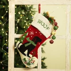 Best reviews of 🎁 Glitzhome® 20" 🐕 Dog Hooked Stockings, 2ct. ⭐ -Glitzhome Sales D479607S 4
