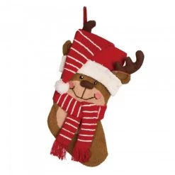 Best deal 👍 Glitzhome® 19" Penguin & Reindeer Hooked Stocking Set 🥰 -Glitzhome Sales D479609S 4
