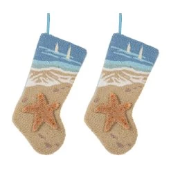 Cheapest π Glitzhome® 19" 3D Starfish Hooked Stockings, 2ct. β