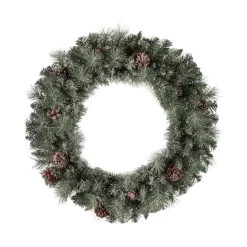 Best Pirce 👏 Glitzhome® 30" LED Glittered Pinecone ❄ Christmas Wreath 🤩 -Glitzhome Sales D493613S 5
