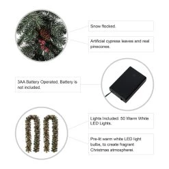 Deals 👏 Glitzhome® 9ft. Pre-Lit Glittery Pinecone 🎄 Christmas Garland, 2ct. ✔️ -Glitzhome Sales D493618S 8