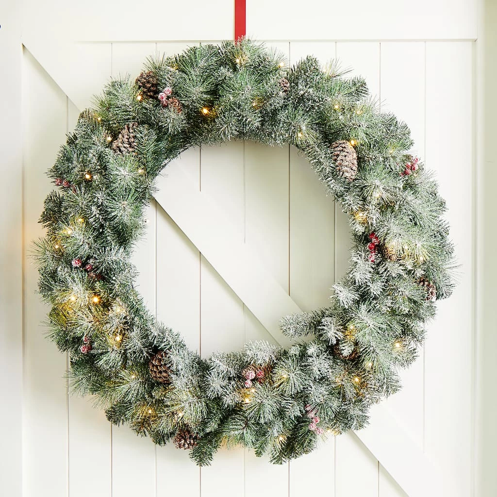 Top 10 π Glitzhome® 36" LED Oversized Glittered Pinecone π Christmas Wreath π 4 Top 10 π Glitzhome® 36" LED Oversized Glittered Pinecone π Christmas Wreath π - Image 2