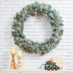 Top 10 π Glitzhome® 36" LED Oversized Glittered Pinecone π Christmas Wreath π 12 Top 10 π Glitzhome® 36" LED Oversized Glittered Pinecone π Christmas Wreath π -Glitzhome Sales D493625S 3