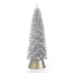 Cheap 🔥 7.5ft. Unlit Silver Tinsel Artificial 🎄 Christmas Tree by Glitzhome ⭐ -Glitzhome Sales D494334S 3