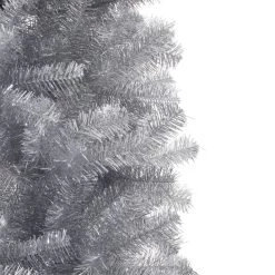 Cheap 🔥 7.5ft. Unlit Silver Tinsel Artificial 🎄 Christmas Tree by Glitzhome ⭐ -Glitzhome Sales D494334S 5