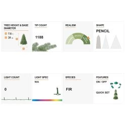 Cheap 🔥 7.5ft. Unlit Silver Tinsel Artificial 🎄 Christmas Tree by Glitzhome ⭐ -Glitzhome Sales D494334S 8