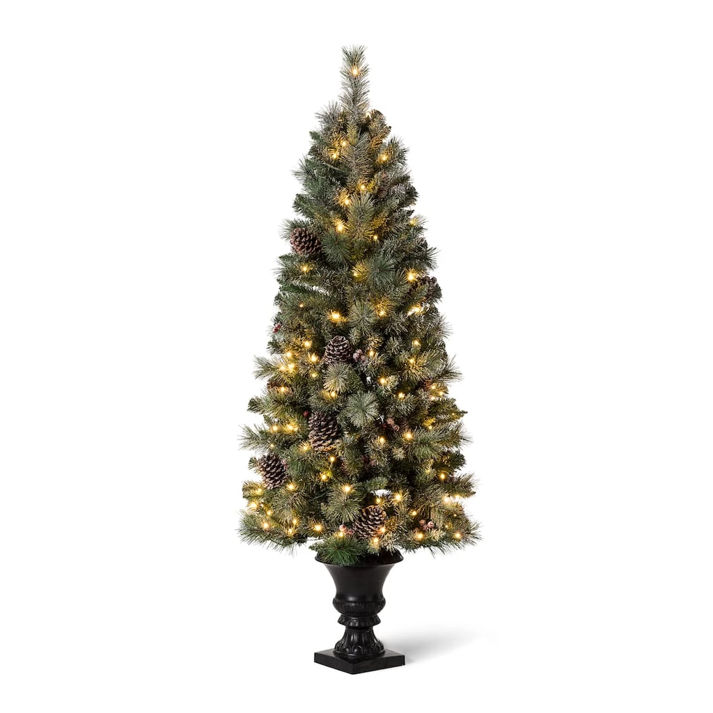 New π 5ft. Pre-Lit Flocked Pine Artificial π
Christmas Tree in Black Urn, Warm White Lights by Glitzhome π 3 New π 5ft. Pre-Lit Flocked Pine Artificial π
Christmas Tree in Black Urn, Warm White Lights by Glitzhome π